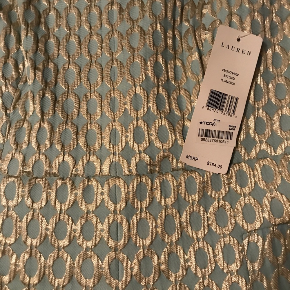 Ralph Lauren Mint and Gold dress - Picture 3 of 4